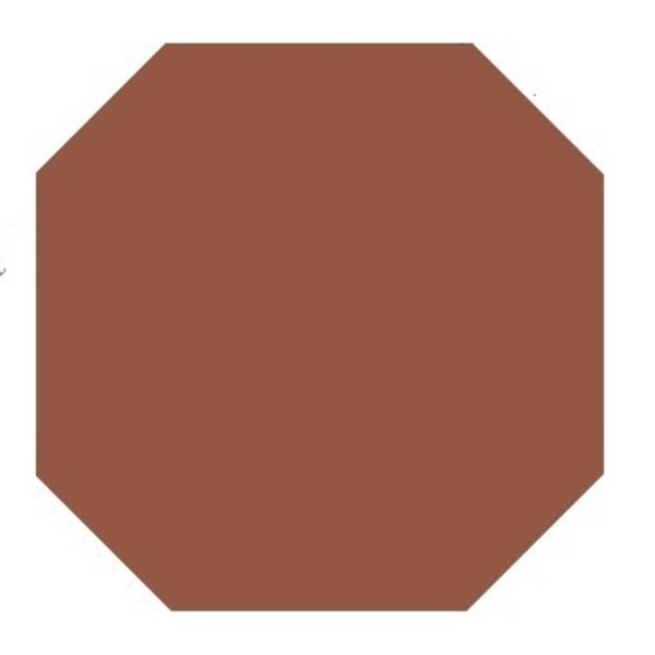 Winckelmans Octagon 10x10 cm, vlak, havana (HAV), 9 mm dik, afname per doos van 0,5 m²