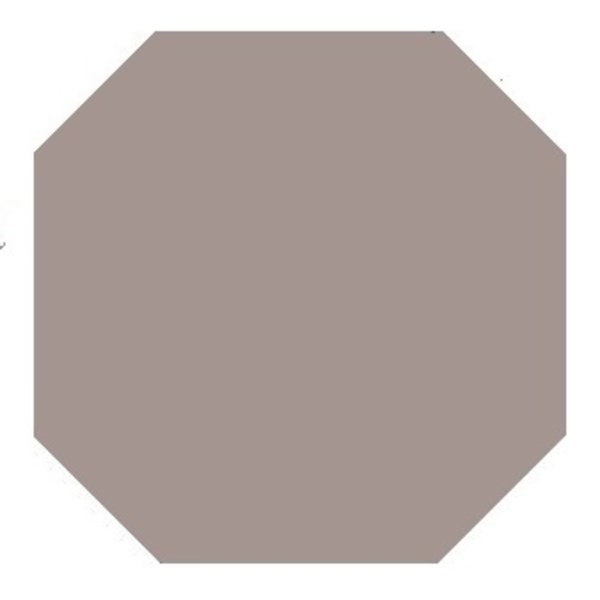 Winckelmans Octagon 10x10 cm, vlak, pale gris (GRP), 9 mm dik, afname per doos van 0,5 m²