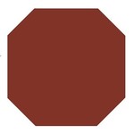 Winckelmans Octagon 10x10 cm, vlak, rouge (ROU), 9 mm dik, afname per doos van 0,5 m²