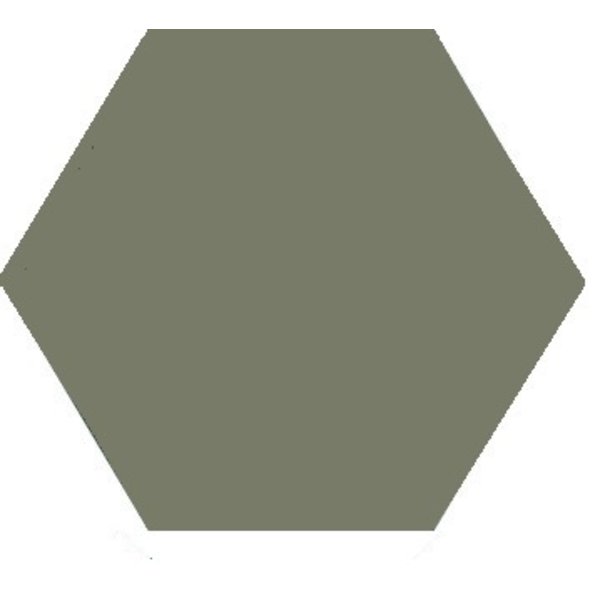 Winckelmans Hexagon 5 cm, vlak, australian green (VEA), 5 mm dik, afname per doos van 0,11 m²