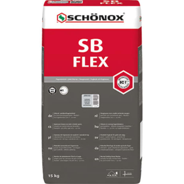 Schonox SB-Flex voegmiddel 2-20mm zak 15kg