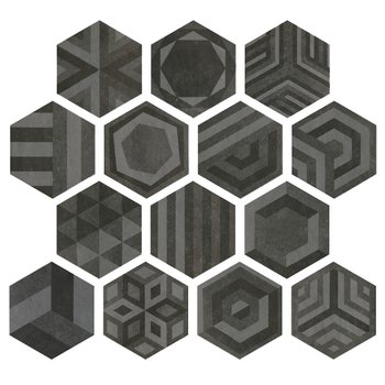 IMSO Bibulca Black Frame hexagon decor 17,5x20 a 0,71 m²