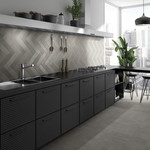 Azulejos Detroit Dark grey 7,2x29,5 cm, afname per doos van 0,49 m²