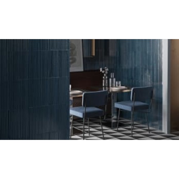 Marazzi Rice 7,5X20 M96L Blu Pleat Lux, afname per doos van 0,72 m²