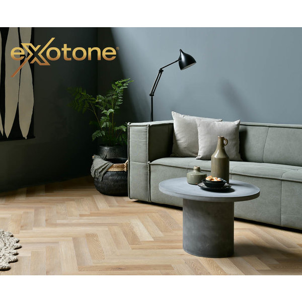 Exotone Click PVC 10x60 White Washed, afname per doos van 1,15 m²