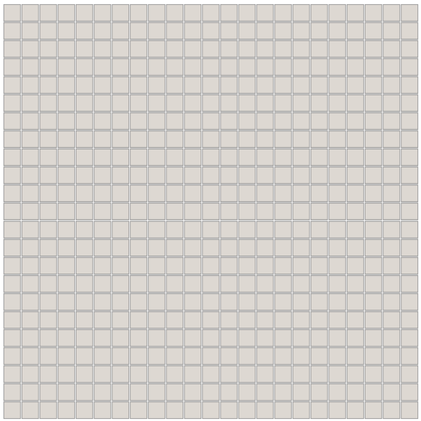 Winckelmans Mozaïek 1,2x1,2 cm, vlak, blanc (BAU), 3,8 mm dik, afname per doos van 1,33 m²