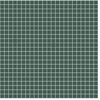 Winckelmans Mozaïek 1,2x1,2 cm, vlak, vert fonce (VEF), 3,8 mm dik a 1,33 m²