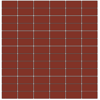 Winckelmans Mozaïek 2,35x5 cm, kruisvoeg, vlak, rouge (ROU), 5 mm dik a 1,01 m²