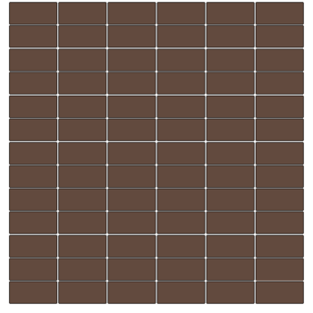 Winckelmans Mozaïek 2,35x5 cm, kruisvoeg, vlak, brun (CHO), 5 mm dik a 1,01 m²