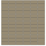 Winckelmans Mozaïek 2,35x5 cm, kruisvoeg, vlak, taupe (TAU), 5 mm dik, afname per doos van 1,01 m²