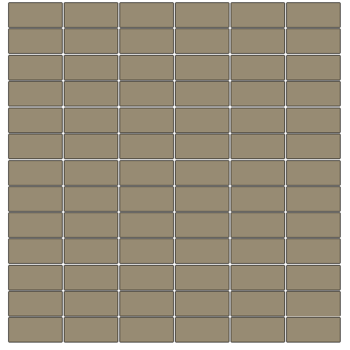 Winckelmans Mozaïek 2,35x5 cm, kruisvoeg, vlak, taupe (TAU), 5 mm dik a 1,01 m²