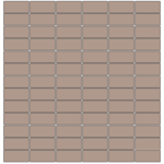 Winckelmans Mozaïek 2,35x5 cm, kruisvoeg, vlak, lin (LIN), 5 mm dik, afname per doos van 1,,01 m²