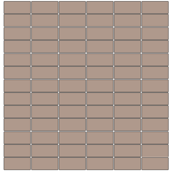 Winckelmans Mozaïek 2,35x5 cm, kruisvoeg, vlak, lin (LIN), 5 mm dik, afname per doos van 1,,01 m²