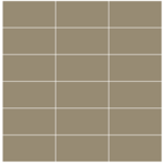 Winckelmans Rectangles 5x10 cm, kruisvoeg, vlak, taupe (TAU), 9 mm dik, afname per doos van 0,581 m²