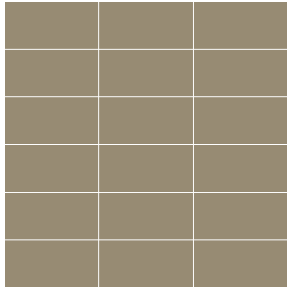 Winckelmans Rectangles 5x10 cm, kruisvoeg, vlak, taupe (TAU), 9 mm dik, afname per doos van 0,581 m²