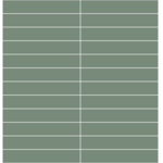 Winckelmans Rectangles 5x15 cm, kruisvoeg, vlak, pale vert (VEP), 9 mm dik, afname per doos van 0,576 m²