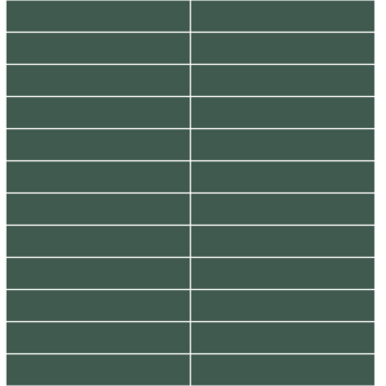 Winckelmans Rectangles 5x15 cm, kruisvoeg, vlak, vert fonce (VEF), 9 mm dik a 0,576 m²