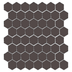 Winckelmans Hexagon 2,5 cm, vlak, antracite (ANT), 3,8 mm dik, afname per doos van 1,066 m²