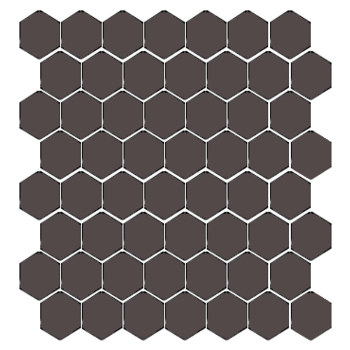 Winckelmans Hexagon 2,5 cm, vlak, antracite (ANT), 3,8 mm dik a 1,066 m²