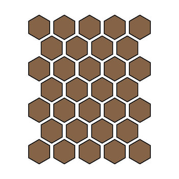 Winckelmans Hexagon 5 cm, vlak, havana (HAV), 5 mm dik a 0,83 m²