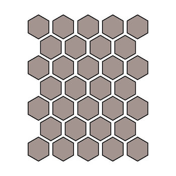 Winckelmans Hexagon 5 cm, vlak, pale gris (GRP), 5 mm dik a 0,83 m²