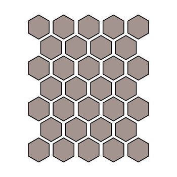 Winckelmans Hexagon 5 cm, vlak, pale gris (GRP), 5 mm dik a 0,83 m²