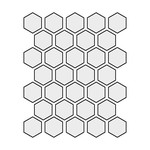 Winckelmans Hexagon 5 cm, vlak, super blanc (BAS), 5 mm dik, afname per doos van 0,83 m²