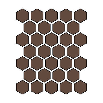 Winckelmans Hexagon 5 cm, vlak, brun (CHO), 5 mm dik a 0,83 m²
