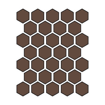 Winckelmans Hexagon 5 cm, vlak, brun (CHO), 5 mm dik a 0,83 m²