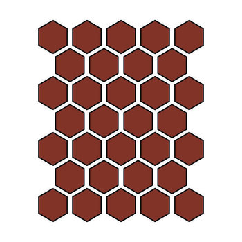 Winckelmans Hexagon 5 cm, vlak, rouge (ROU), 5 mm dik a 0,83 m²