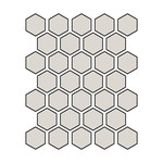 Winckelmans Hexagon 5 cm, vlak, blanc (BAU), 5 mm dik, afname per doos van 0,83 m²