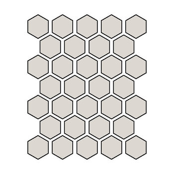 Winckelmans Hexagon 5 cm, vlak, blanc (BAU), 5 mm dik a 0,83 m²