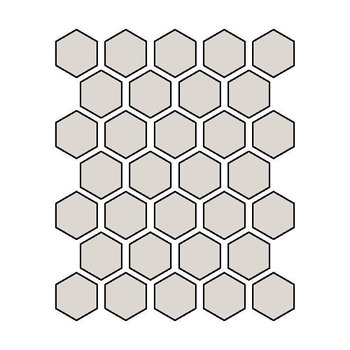 Winckelmans Hexagon 5 cm, vlak, blanc (BAU), 5 mm dik a 0,83 m²