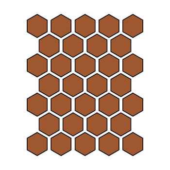 Winckelmans Hexagon 5 cm, vlak, caramel (CAR), 5 mm dik a 0,83 m²
