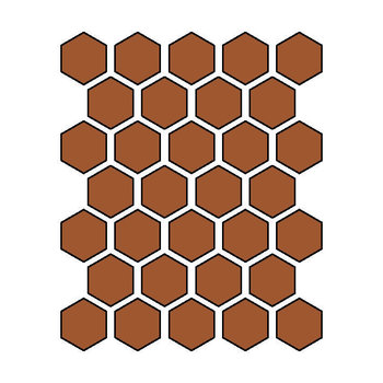 Winckelmans Hexagon 5 cm, vlak, caramel (CAR), 5 mm dik a 0,83 m²