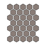 Winckelmans Hexagon 5 cm, vlak, gris (GRU), 5 mm dik, afname per doos van 0,83 m²