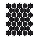 Winckelmans Hexagon 5 cm, vlak, noir (NOI), 5 mm dik, afname per doos van 0,83 m²