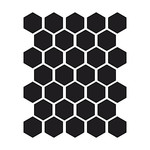 Winckelmans Hexagon 5 cm, vlak, noir (NOI), 5 mm dik, afname per doos van 0,83 m²