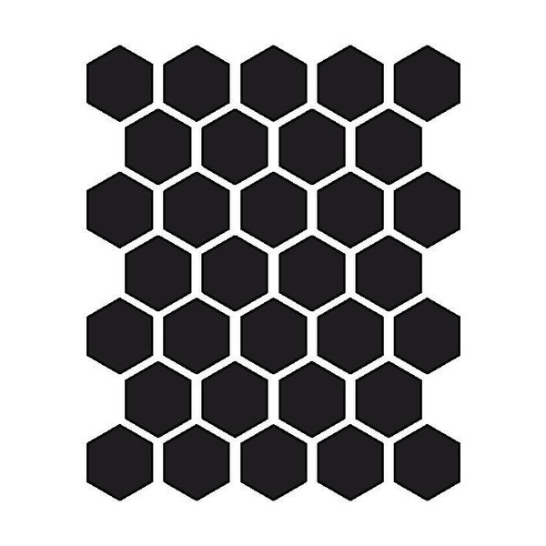 Winckelmans Hexagon 5 cm, vlak, noir (NOI), 5 mm dik, afname per doos van 0,83 m²