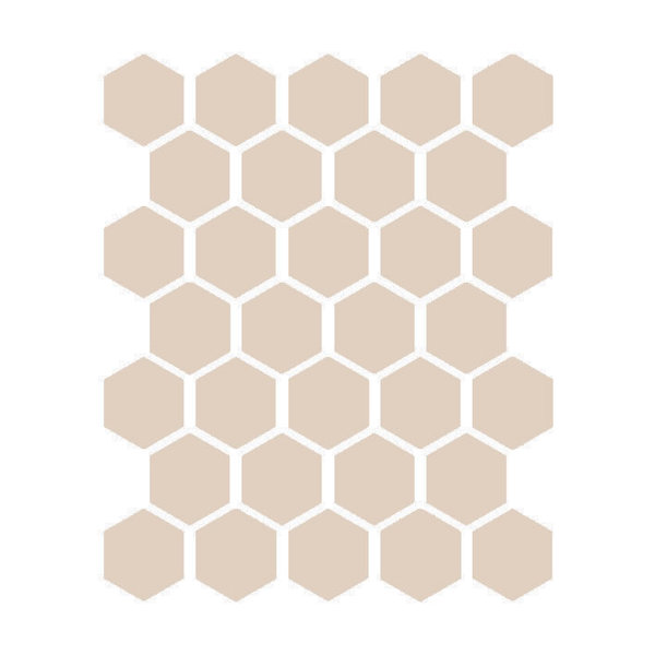 Winckelmans Hexagon 5 cm, vlak, ontario (ONT), 5 mm dik, afname per doos van 0,83 m²