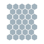 Winckelmans Hexagon 5 cm, vlak, pale blue (BEP), 5 mm dik, afname per doos van 0,83 m²