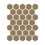 Winckelmans Hexagon 5 cm, vlak, cafe (CAF), 5 mm dik, afname per doos van 0,83 m²