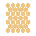 Winckelmans Hexagon 5 cm, vlak, cognac (COG), 5 mm dik, afname per doos van 0,83 m²