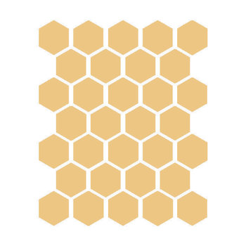 Winckelmans Hexagon 5 cm, vlak, cognac (COG), 5 mm dik a 0,83 m²