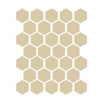 Winckelmans Hexagon 5 cm, vlak, ivoire (IVO), 5 mm dik, afname per doos van 0,83 m²