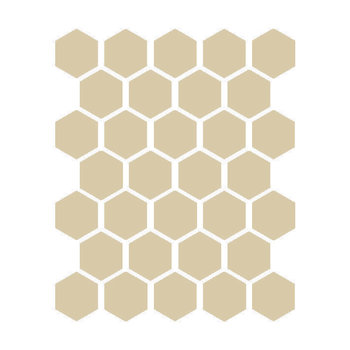 Winckelmans Hexagon 5 cm, vlak, ivoire (IVO), 5 mm dik a 0,83 m²