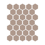 Winckelmans Hexagon 5 cm, vlak, lin (LIN), 5 mm dik, afname per doos van 0,83 m²