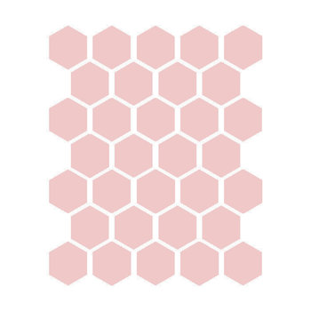 Winckelmans Hexagon 5 cm, vlak, rose (RSU), 5 mm dik a 0,83 m²