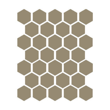 Winckelmans Hexagon 5 cm, vlak, taupe (TAU), 5 mm dik a 0,83 m²