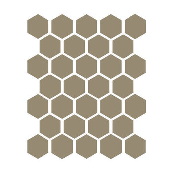 Winckelmans Hexagon 5 cm, vlak, taupe (TAU), 5 mm dik a 0,83 m²